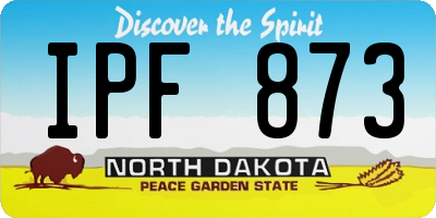 ND license plate IPF873