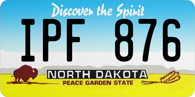 ND license plate IPF876