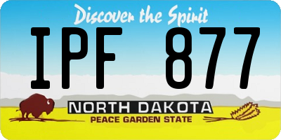 ND license plate IPF877