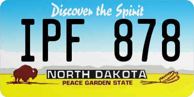 ND license plate IPF878