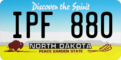 ND license plate IPF880