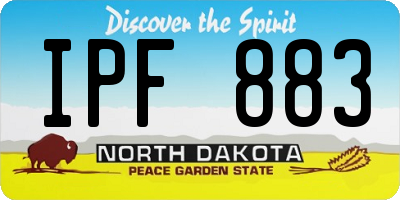 ND license plate IPF883