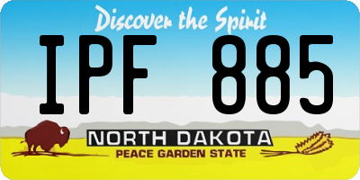 ND license plate IPF885
