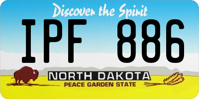 ND license plate IPF886