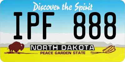 ND license plate IPF888