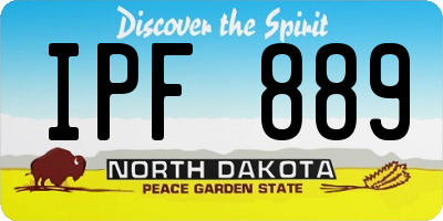 ND license plate IPF889