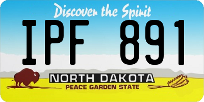 ND license plate IPF891