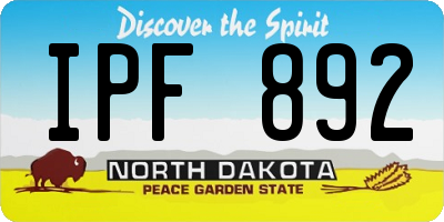 ND license plate IPF892