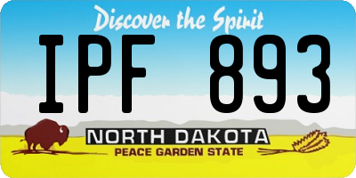 ND license plate IPF893