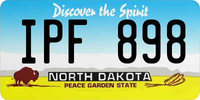 ND license plate IPF898