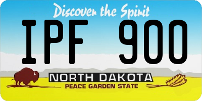 ND license plate IPF900