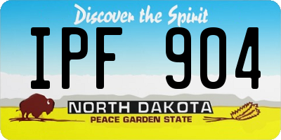 ND license plate IPF904