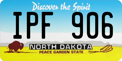 ND license plate IPF906