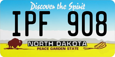 ND license plate IPF908