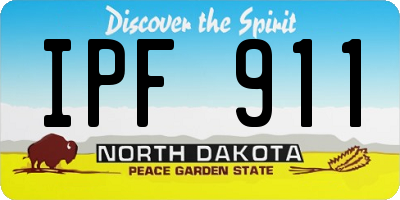 ND license plate IPF911