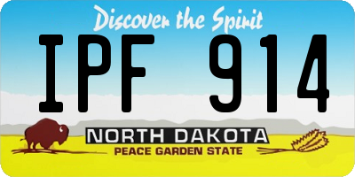 ND license plate IPF914