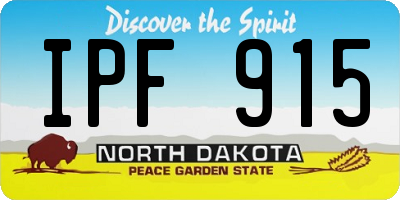 ND license plate IPF915