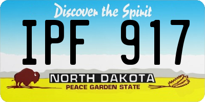 ND license plate IPF917