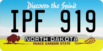 ND license plate IPF919