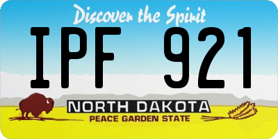 ND license plate IPF921