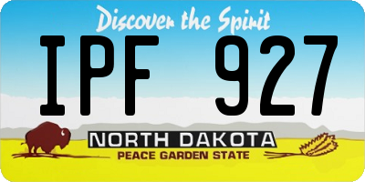 ND license plate IPF927