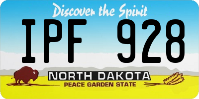 ND license plate IPF928