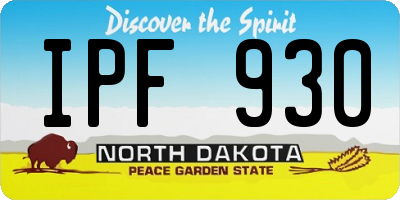 ND license plate IPF930