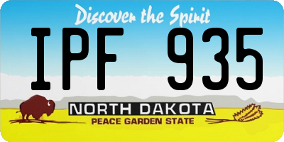 ND license plate IPF935