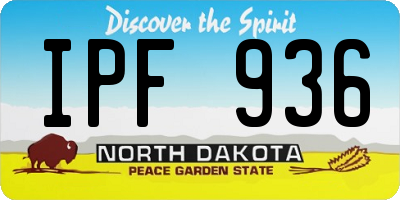 ND license plate IPF936