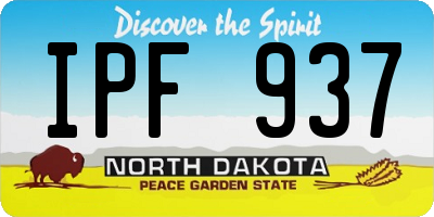 ND license plate IPF937