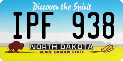 ND license plate IPF938