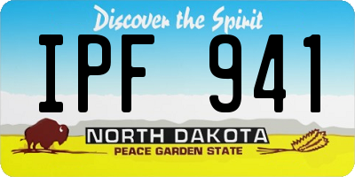 ND license plate IPF941
