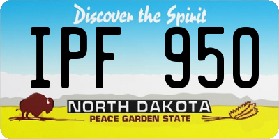 ND license plate IPF950