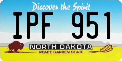 ND license plate IPF951
