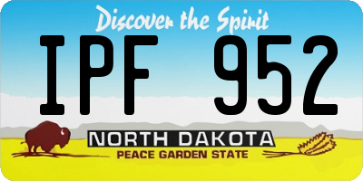 ND license plate IPF952