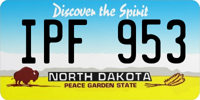 ND license plate IPF953