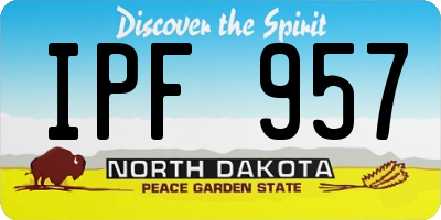 ND license plate IPF957