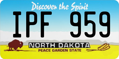 ND license plate IPF959