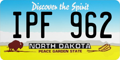 ND license plate IPF962