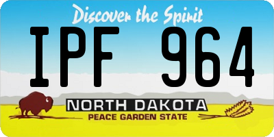 ND license plate IPF964