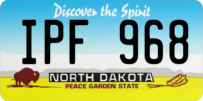 ND license plate IPF968