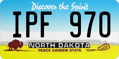 ND license plate IPF970