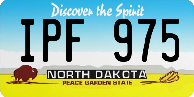ND license plate IPF975