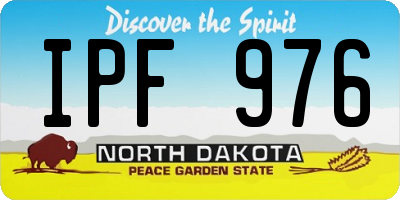 ND license plate IPF976
