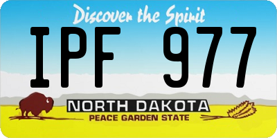 ND license plate IPF977