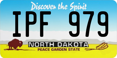 ND license plate IPF979