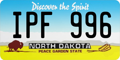 ND license plate IPF996