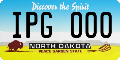 ND license plate IPG000