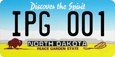 ND license plate IPG001