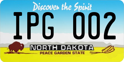 ND license plate IPG002